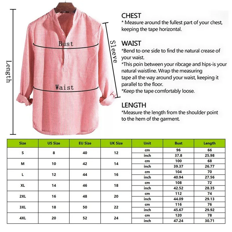 

2021 New Cotton Long Sleeve Mens Shirts Spring Summer Striped Slim Fit Stand Collar Shirt Male Clothes Plus Size 4XL