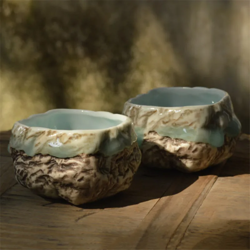 Чайная чашка с имитацией камня из японского селадона для Пуэра Керамическая