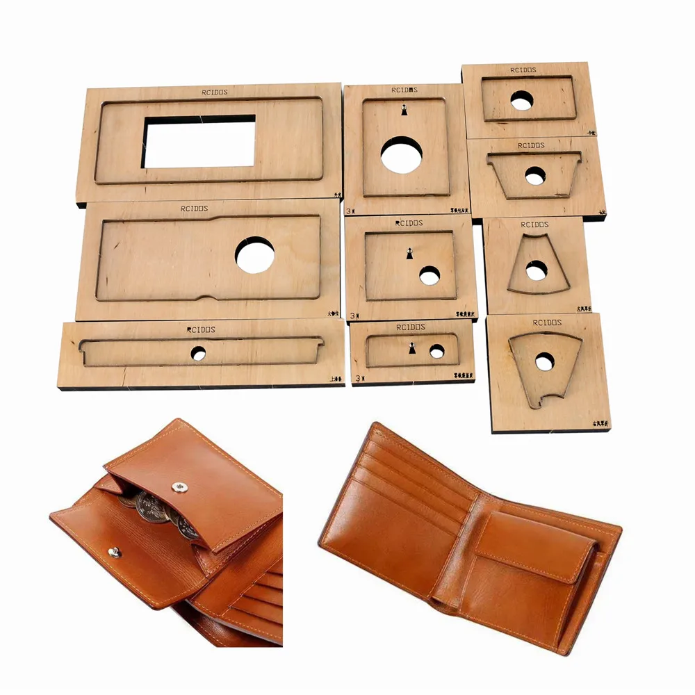 RCIDOS деловой короткий кошелек кожаный режущий штамп японский стальной держатель