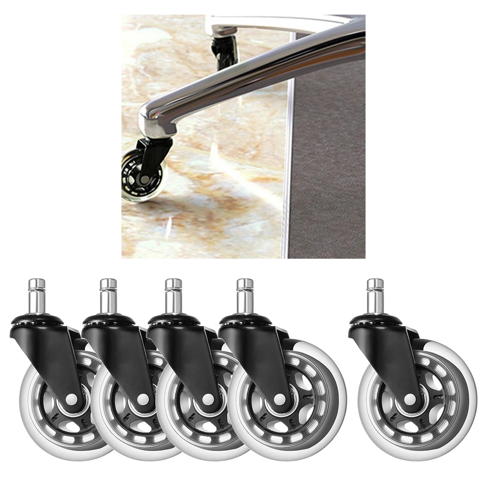 

5 шт., колеса для офисного кресла, 3 в 11 мм