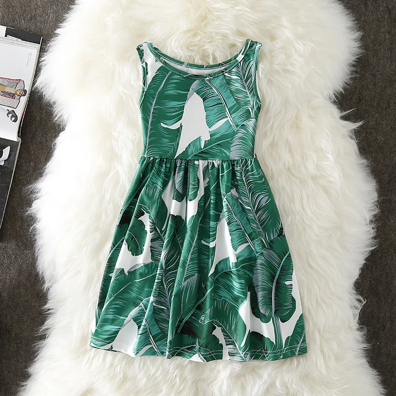 Summer Girls Dresses Mouse Unicorn Flower Print Cotton Clothes for Birthday Party Princess Baby | Детская одежда и обувь