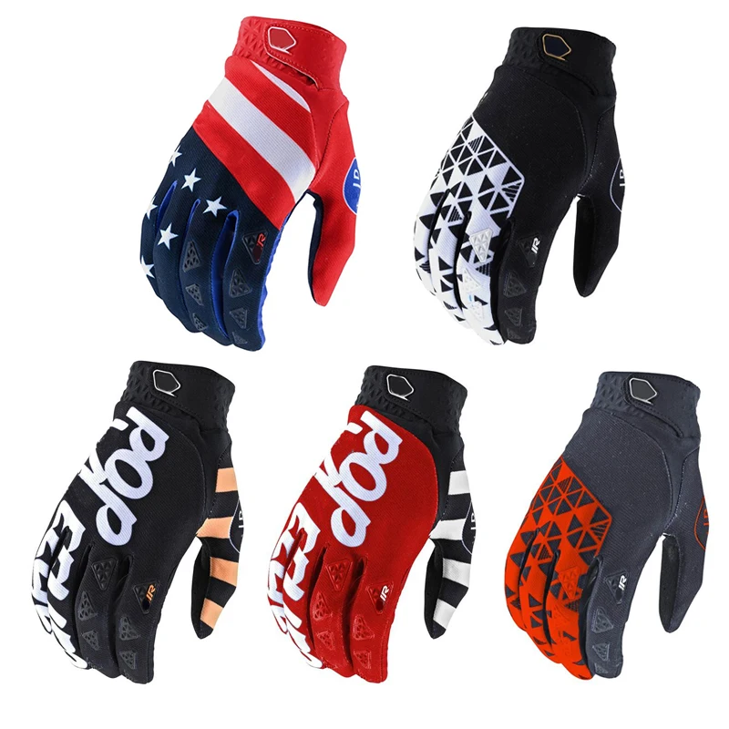 Модные перчатки для велоспорта мотогонок скутер локомотив мотокросса синие