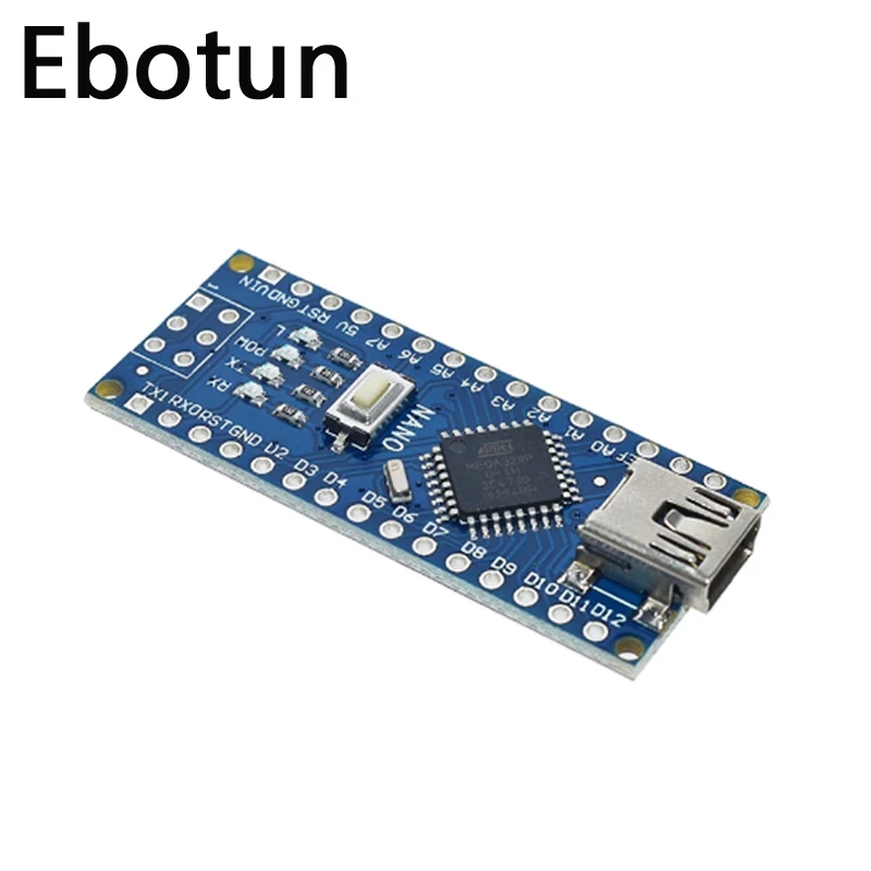 Плата Atmega328 ATMEGA328P Nano V3 совместимая с Загрузчиком USB-драйвером CH340 16 МГц |