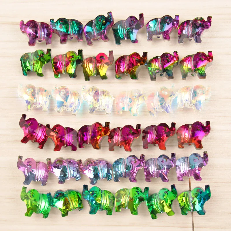 Стеклянные бусины в виде слона 10 шт. | Украшения и аксессуары