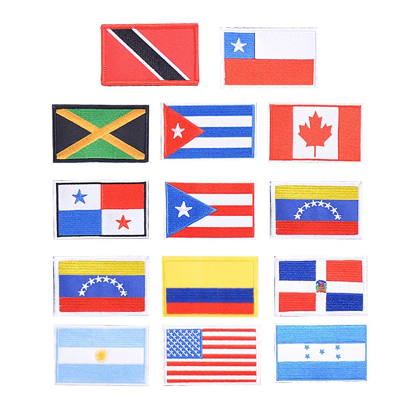 2 шт. Ямайка Канада Чили страны патчи значок сделай сам крюк бэк для крепления к