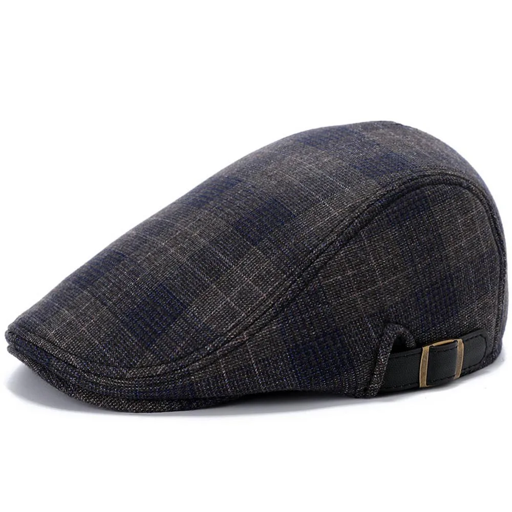 Новинка 2020 мужские береты Fibonacci винтажная Регулируемая Кепка в клетку кепка