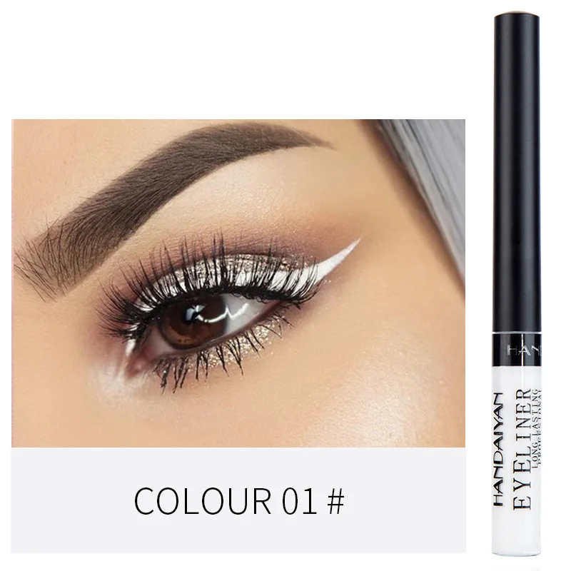 

1Pcs White Matte Liquid Eyeliner Pen Pearl The Shadows Pen Waterproof Sweat Make Up Comestics Long-lasting Eye Pencil 12 Colors