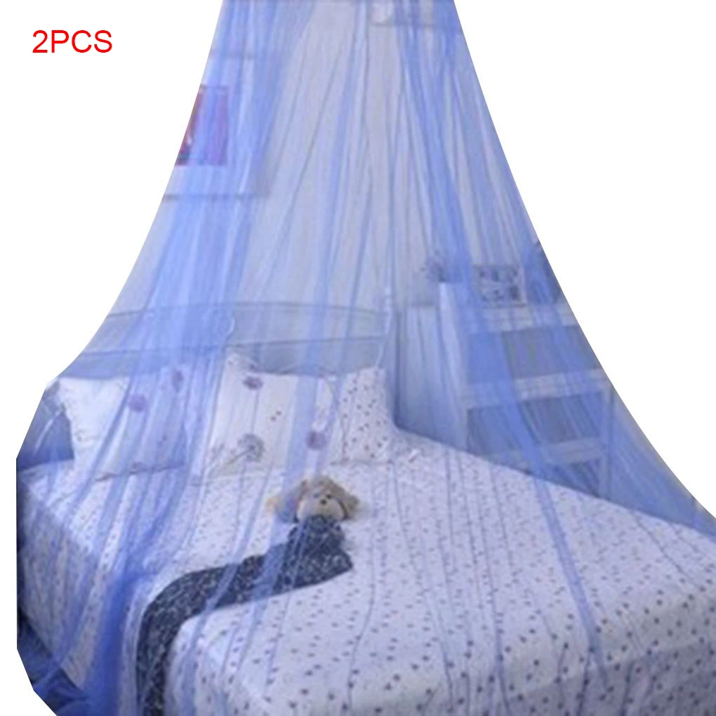 

2 Pieces Portable Mongolian Folding Bed Net Dome Lace Mosquito Bidirectional Bedding Net Bed Indoor Outdoor Play Tent