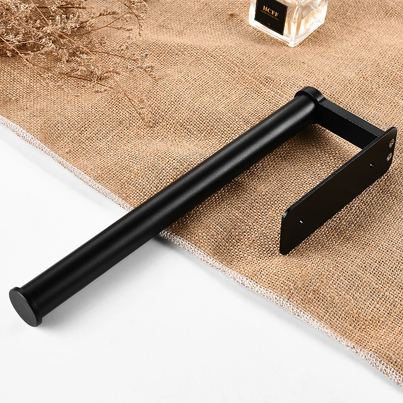 Вешалка для полотенец в ванную комнату подвесной держатель алюминиевая черная