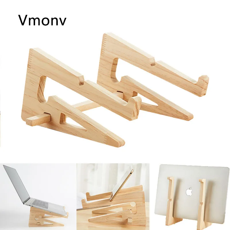 Деревянная подставка для ноутбука Vmonv хранения с увеличенной высотой Macbook 13 15