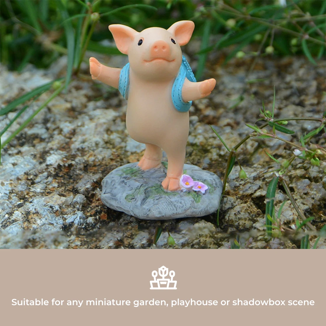 

Home Decor Collection Miniature Animal Figurines Desktop Decoration Cute Pig Doll Toy Lovely Home Garden Decoration Gift