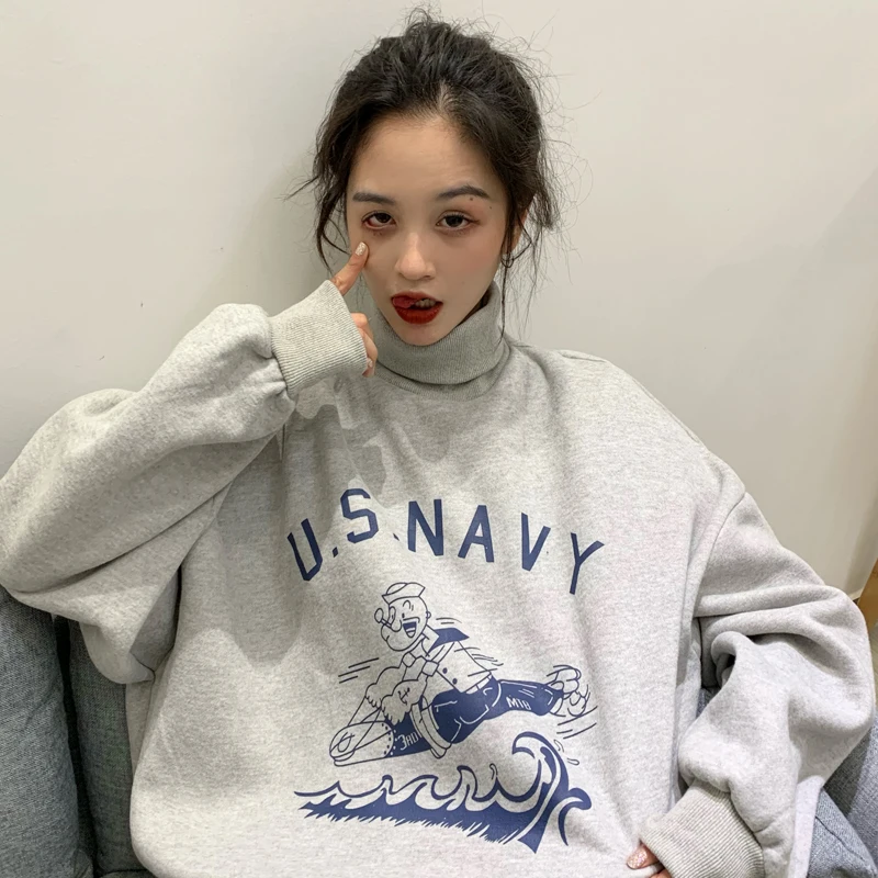 Свитшот женский осенне-зимний в стиле Харадзюку панк |