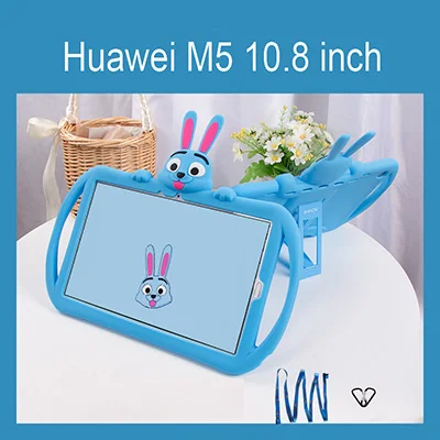 blue for M5 10.8 Детский чехол для huawei MediaPad M5 10 10,8 8,0 дюймов силиконовый резиновый чехол для планшета для huawei M5 Lite 10,1 8,4 чехол - Color: blue for M5 10.8