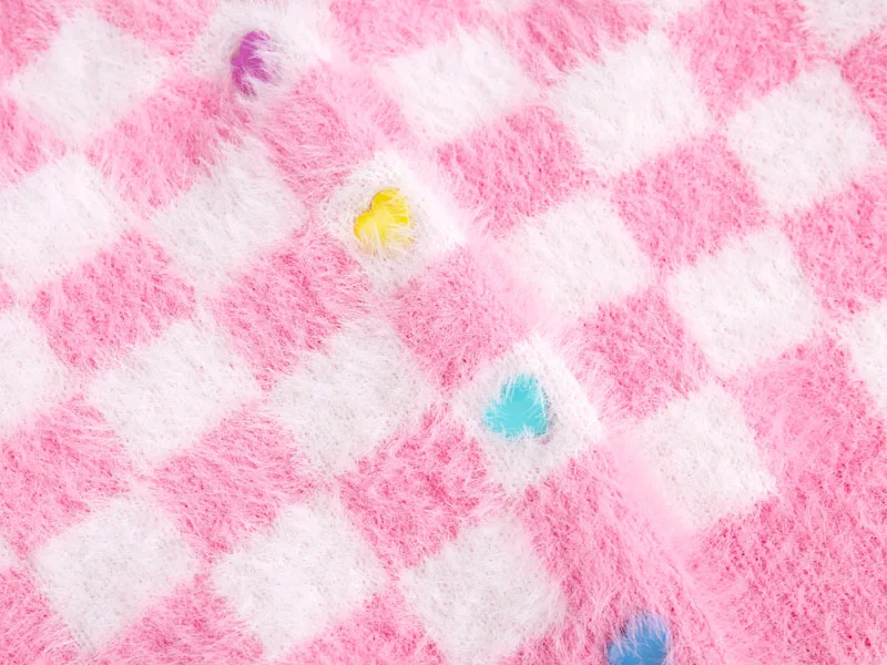 Женский Повседневный клетчатый кардиган укороченный свитер женская укороченная