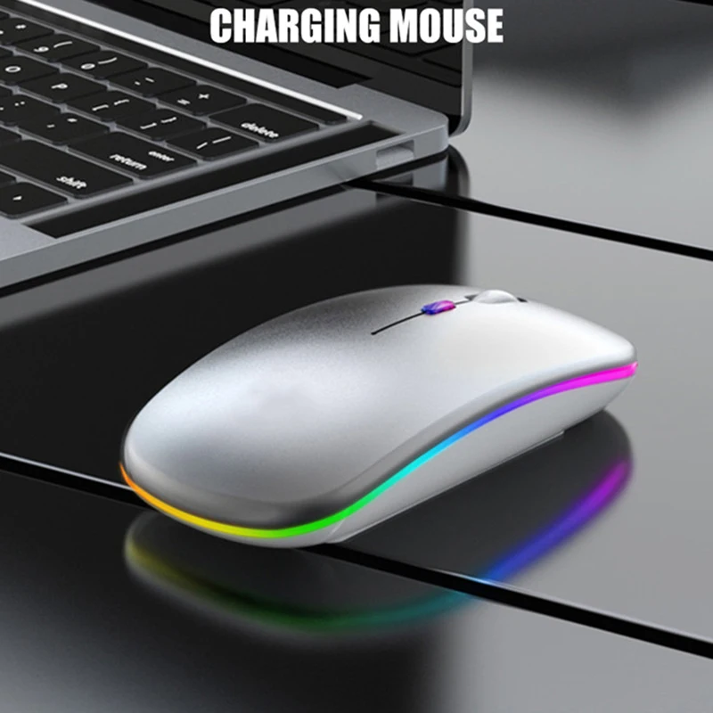 usb rechargeable rgb mouse for laptop computer pc macbook gaming mouse 2 4ghz 1600dpi free global shipping