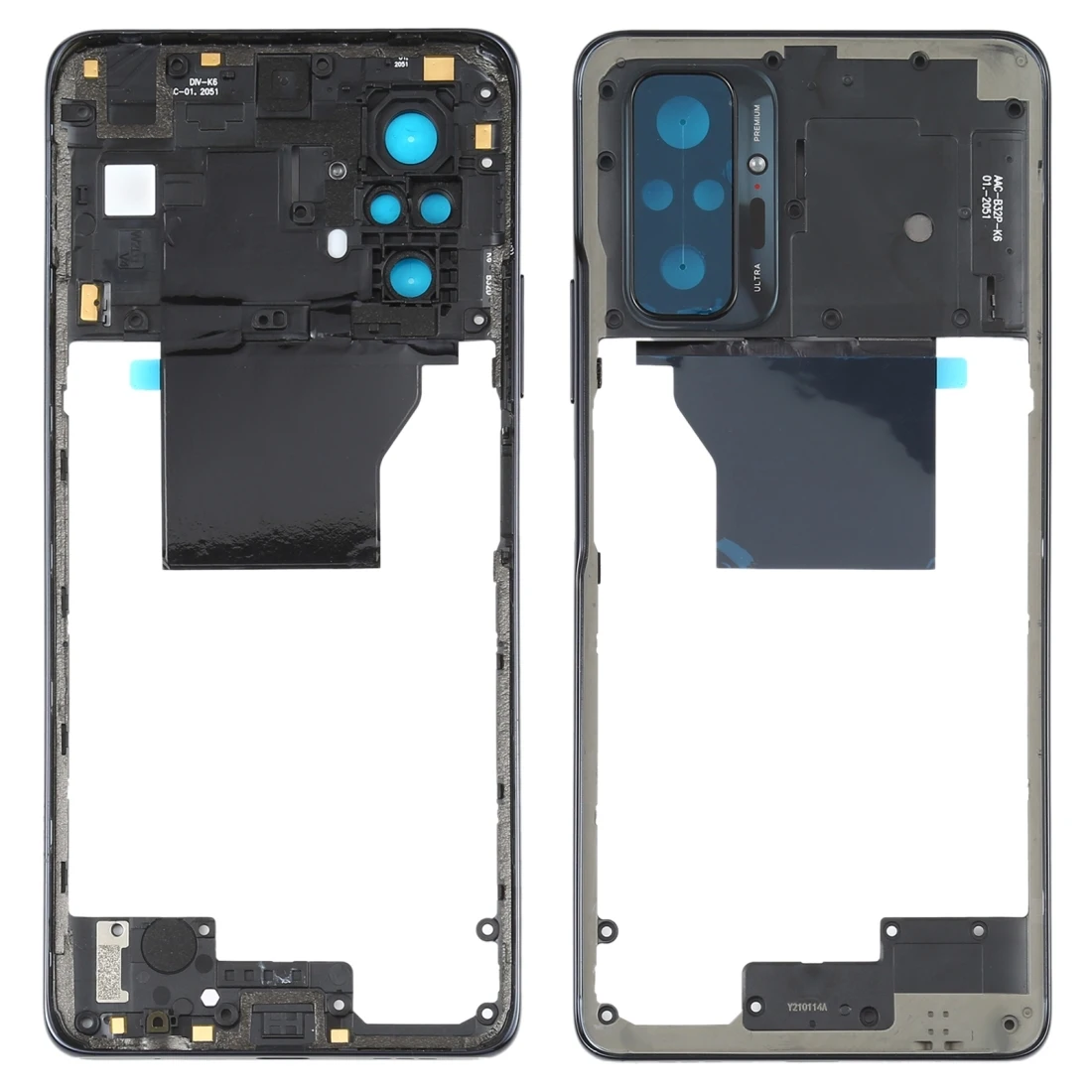 Replacement Middle Frame Bezel LCD Plate for Xiaomi Redmi Note 10 Pro Max M2101K6G M2101K6I Housing Repair |