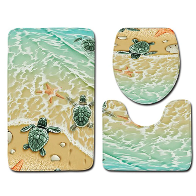 Мультяшный собачий коврик для ванной фланелевый Противоскользящий унитаза