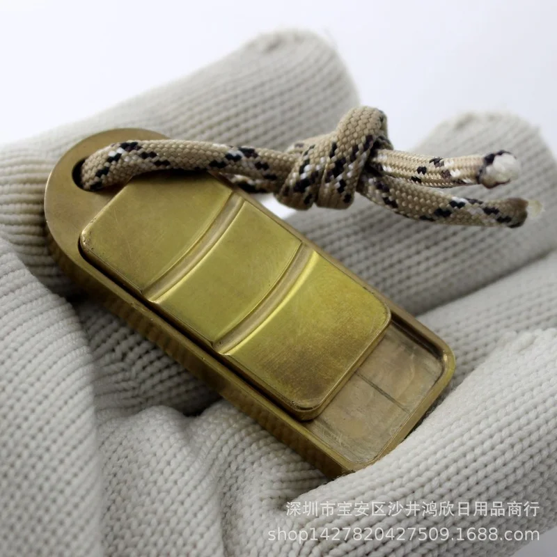 

New Retro Pure Brass Brand PP Brand Push Brand Decompression Toy EDC Carry Boring Decompression Artifact Toy Gift
