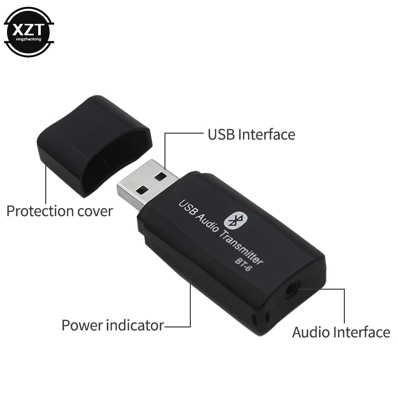 Приемник-передатчик Bluetooth 5 0 2 в 1 3 мм AUX Hi-Fi стерео аудио громкая связь USB для