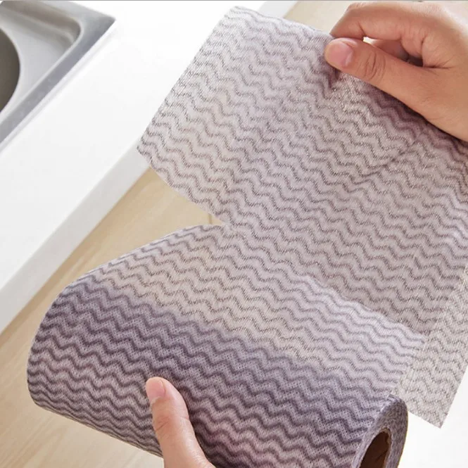 

Disposable Dishcloth Micro Fiber Kitchen Non-grease Absorbent Cleaning Towel Cloth 50 Pieces/Roll