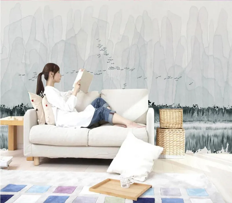 Большие Настенные обои на заказ абстрактная роспись свободные чернила китайская