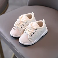 children shoes autumn winter kids cotton padded shoes korean lace up warm plush baby girl shoes pure color casual baby boy shoes