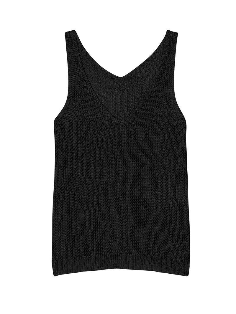 Майка женская льняная без рукавов пикантный Трикотажный жилет универсальная