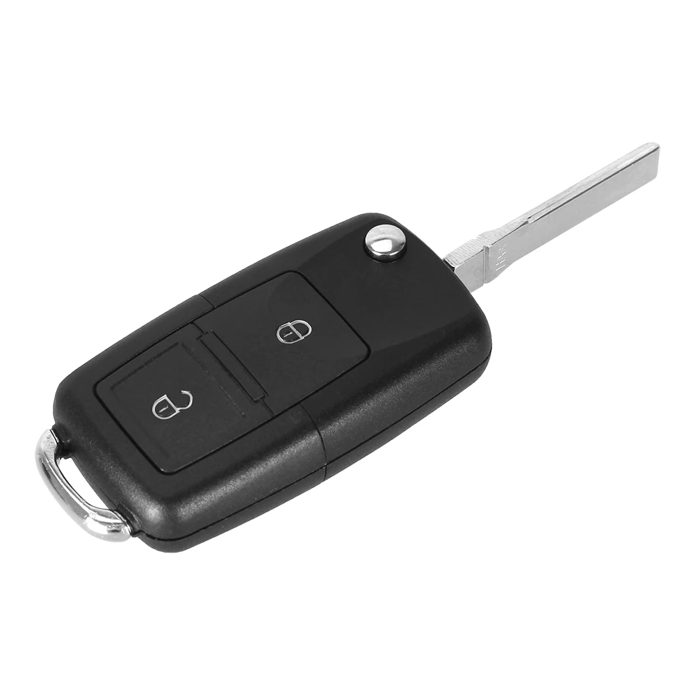 Складной чехол Dandkey 20x для автомобильного ключа с 2 кнопками Volkswagen Golf Passat Polo Jetta Touran