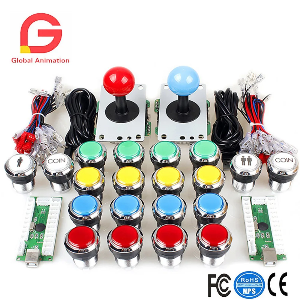 2 игрока классический аркадный конкурс DIY наборы USB энкодер для ПК высокое