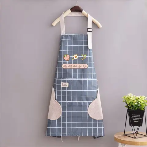Ручной кухонный фартук с карманом - изображение