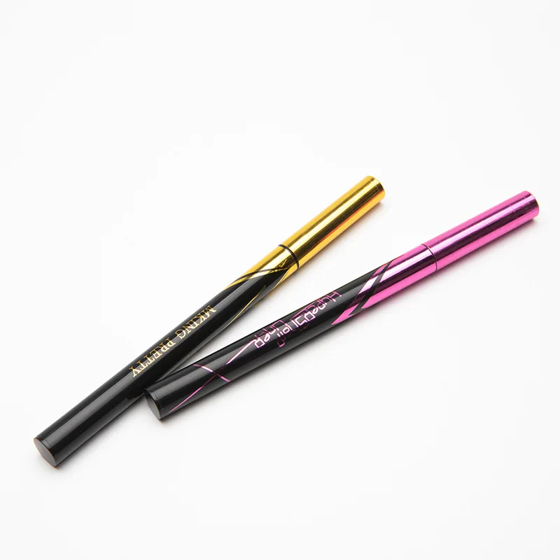 

2 Color Eyeliner Waterproof And Quick-Drying Small Gold Pen Long-Lasting No Blooming Liquid Eye Liner Black Natural Makeup Tool