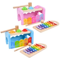 wood hammering pound toys xylophone puzzle game interactive toy montessori educational musical toy for 2 3 4 years old gifts