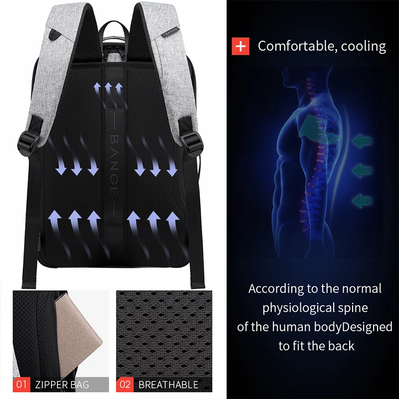 TSA Lock Anti-Theft Laptop Backpack Men 15.6 inch Office Business Travel bag School for Teens women | Багаж и сумки