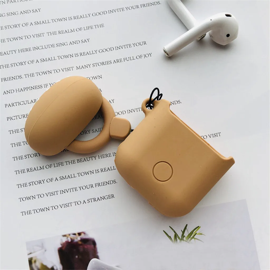 Забавный мультфильм Картофель фри беспроводной для Airpods для Air Pods Eaphone зарядная Коробка Чехол пары мягкие чехлы из термополиуретана чехлы с кольцом