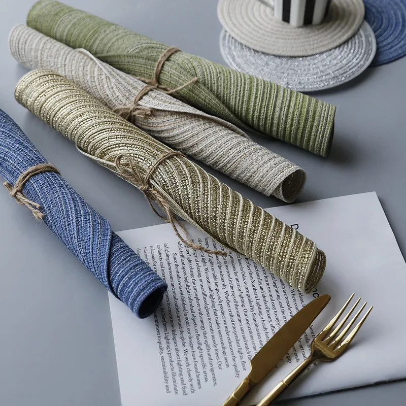 Скатерть ручной работы нескользящая посуда круглая подстилка с горячей резьбой