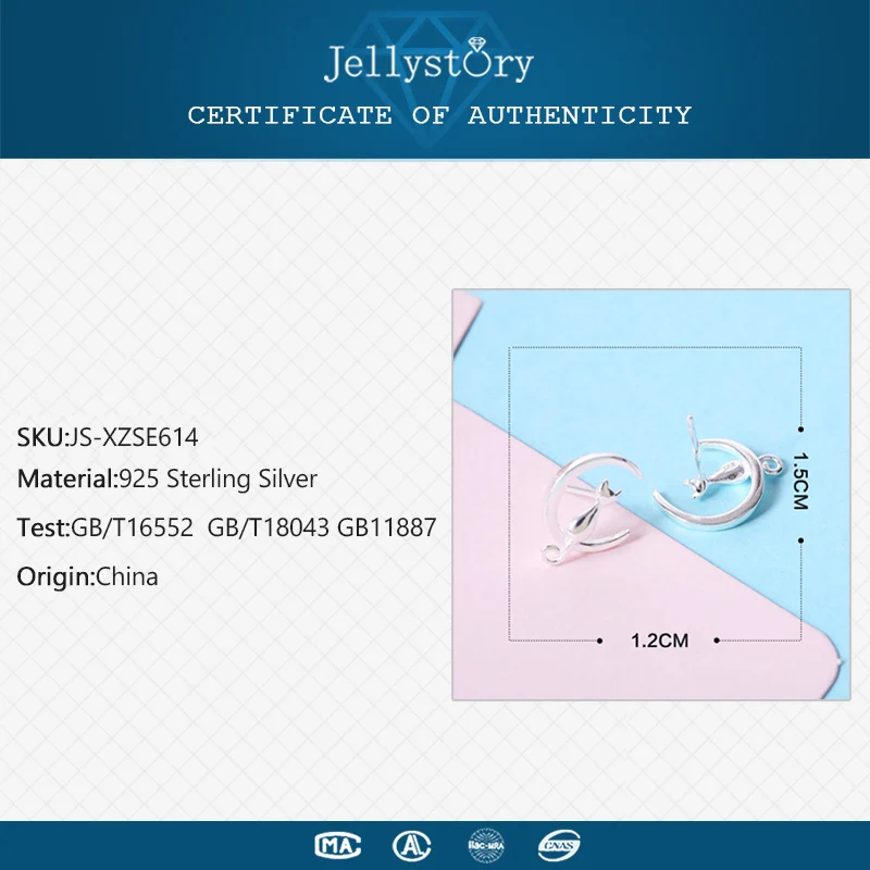 Jellystory Мода 925 серебряные ювелирные изделия серьги для Женщина кошка в форме