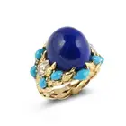 2022 синие сферические эстетические кольца, Золотое кольцо, инкрустированное бирюзовым крутым материалом, винтажное ювелирное изделие в стиле бохо, бесплатная доставка