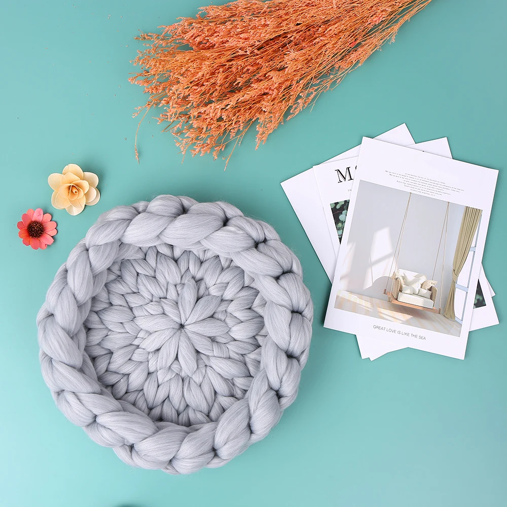 Тканое одеяло ручной работы реквизит для фотографирования новорожденных