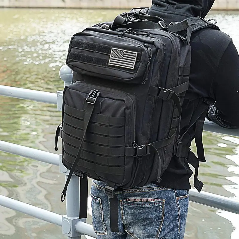 

50L Capacity Men Army Military Tactical Large Backpack Waterproof Outdoor Sport Hiking Camping Travel 3D Rucksack Bags For Men