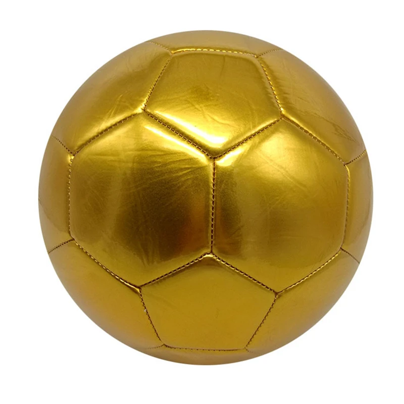 

Golden football Soccer Size 5 PVC material for Lawn training team sport