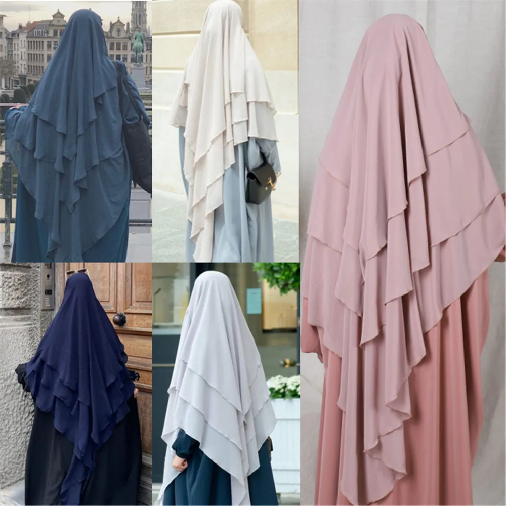 Молитвенная одежда Рамадан ИД химар хиджаб шарф без рукавов топы абайя цзилбаб