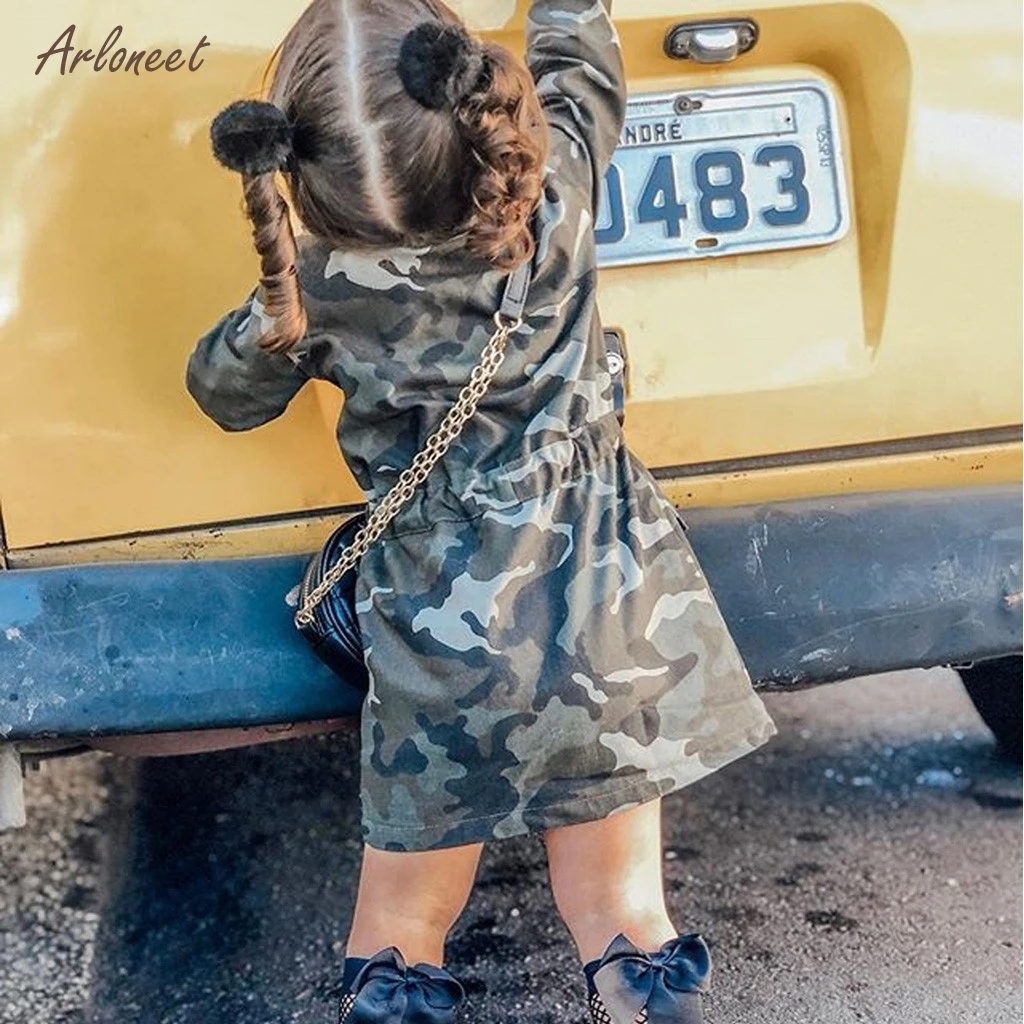 

ARLONEET Toddler Baby Girl Winter Jackets Children's Wear Cotton Clothes Girls Camouflage Printed Clothes Kids Jackets Outwear