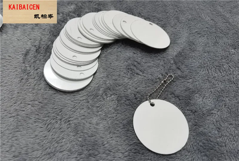 Бесплатная доставка 50 шт./лот пустые сублимационные металлические подвесные