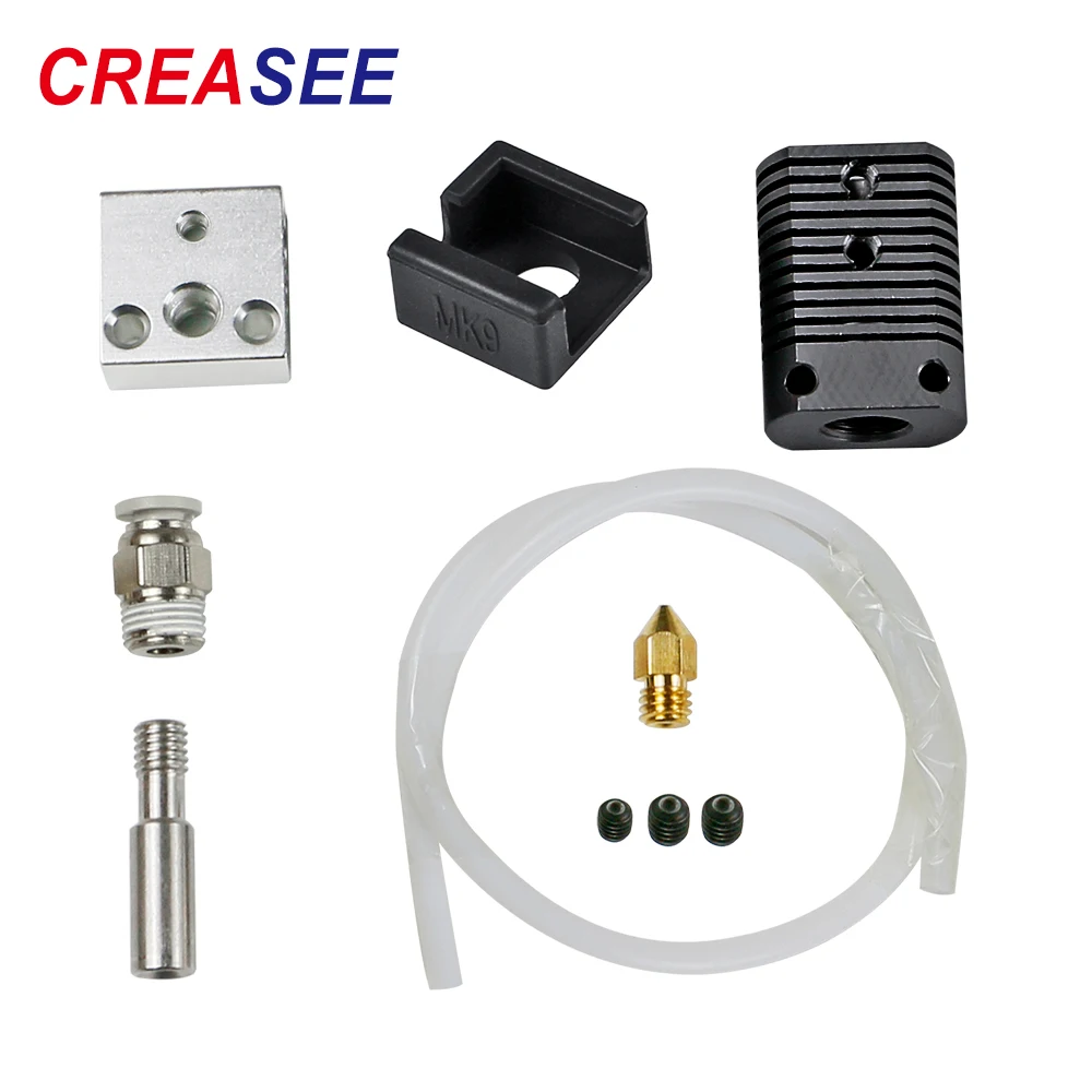 creasee 3d printer extruder hotend nozzle radiator aluminum kit heat block print 3 d parts accessories free global shipping