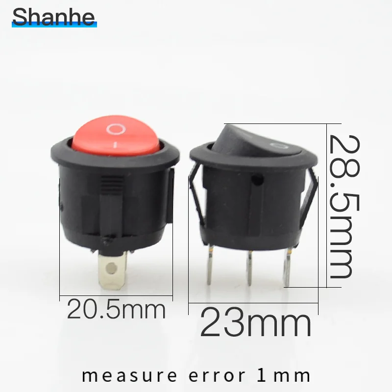 20MM Round Red/Black 3 Pin SPDT ON-OFF Rocker Switch | Обустройство дома