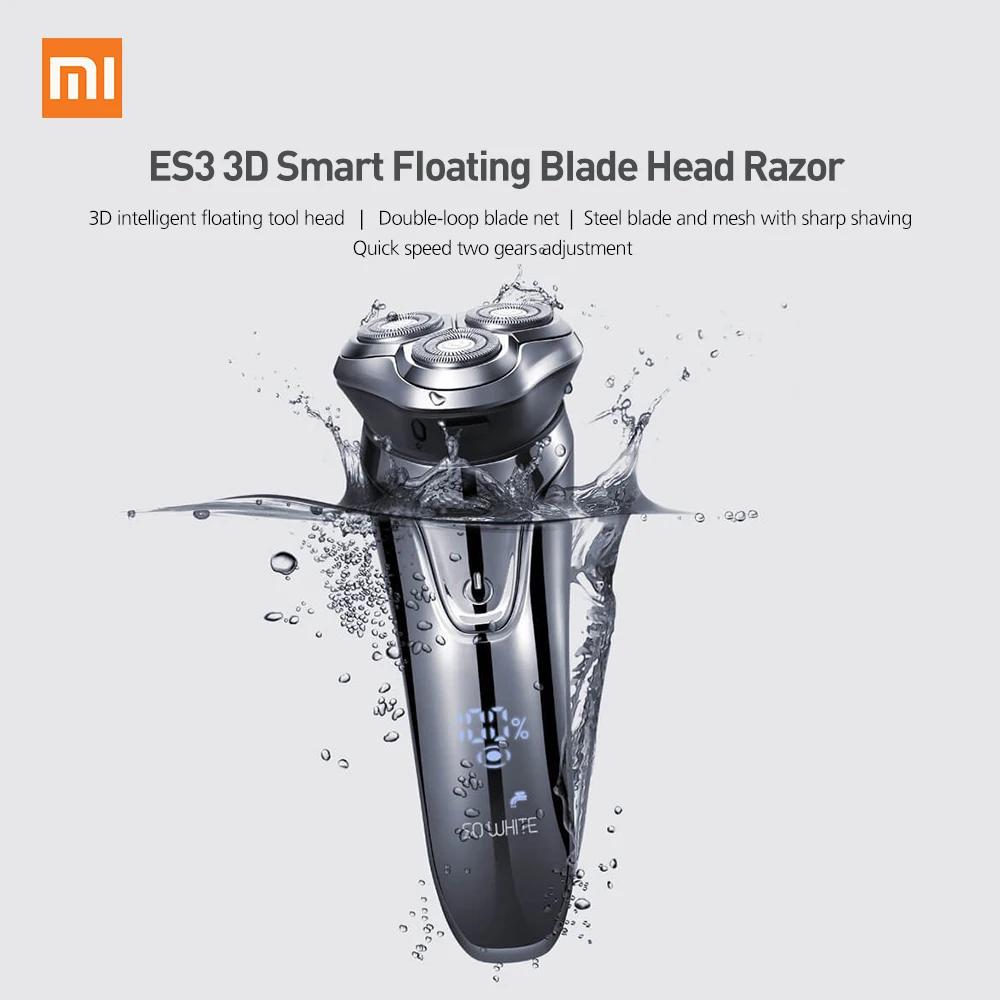 Xiaomi ES3 3D смарт плавающая головка лезвия бритва электробритва для мужчин IPX7