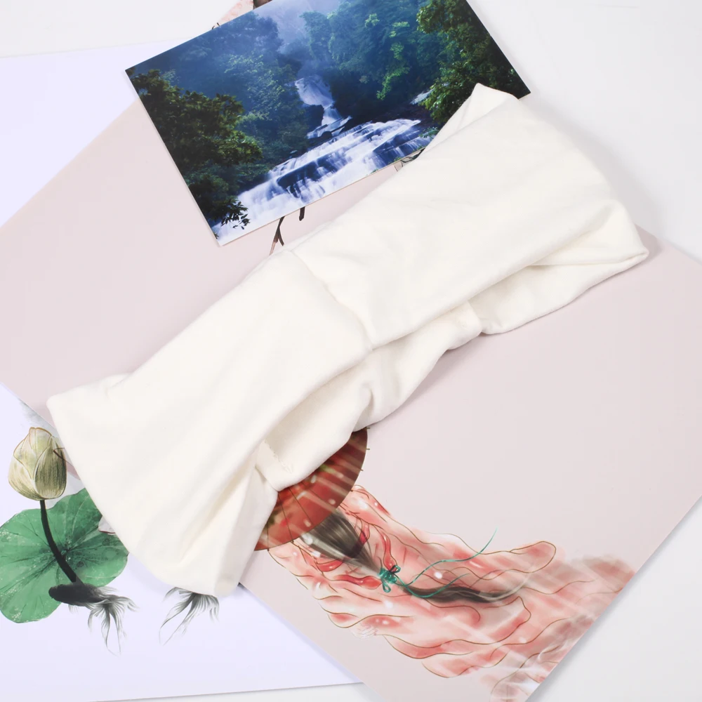 Женская Мягкая однотонная повязка для волос высококачественный головной убор с