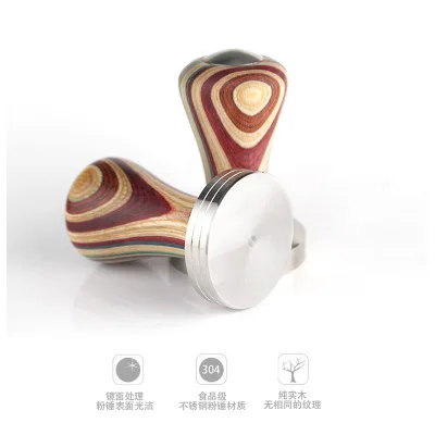 

Hot Sales 304 Stainless Steel Italian Coffee Tamper 57MM/58MM Flat Base Espresso Colorful design Coffee Tamper Coffee Bean Press