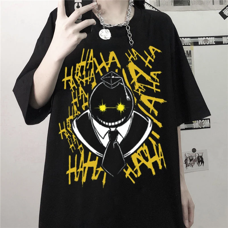 

NEW Gothic Casual Short Sleeve Tops Tee Japanese Anime Assassination Classroom T-Shirt Women Funny Cartoon Harajuku Tshirt