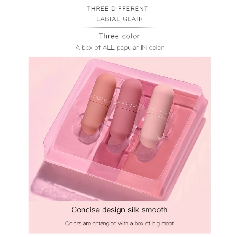 Оптовая продажа новая матовая бархатная капсула для губ глазурь зеркальный